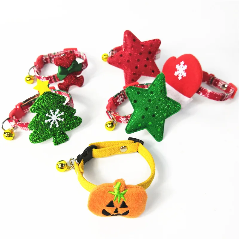 На Рождество и Хеллоуин Ошейник для домашних животных из мультфильма хлопковые