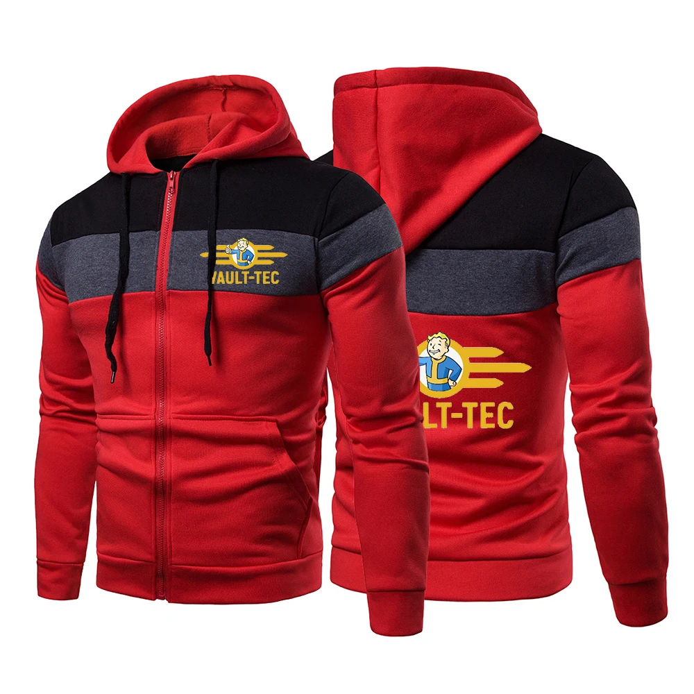 Мужской свитшот с капюшоном и длинным рукавом на молнии |