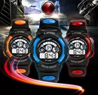 Водонепроницаемые мужские цифровые светодиодные кварцевые наручные часы с будильником для мальчиков, спортивные наручные часы ярких цветов, силиконовые наручные часы для детей, Q
