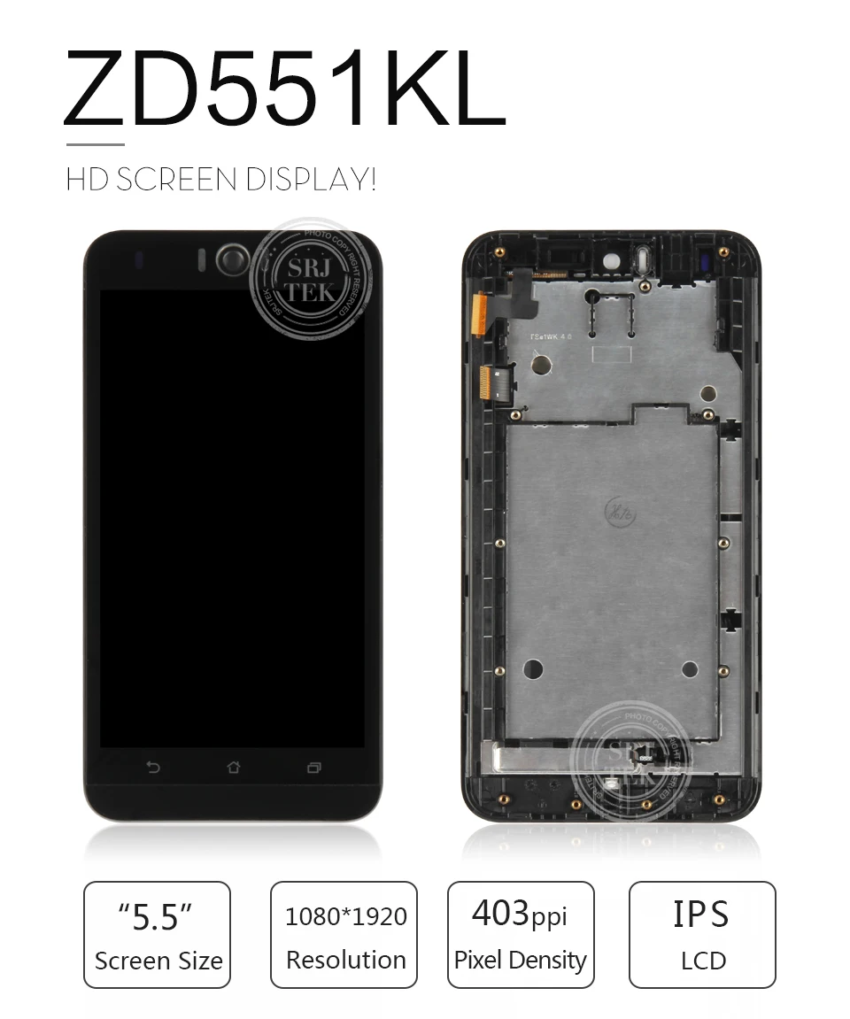 5," для Asus Zenfone Selfie ZD551KL Z00UD ЖК-дисплей панель матричный монитор Сенсорный экран дигитайзер стекло сенсор сборка ремонт
