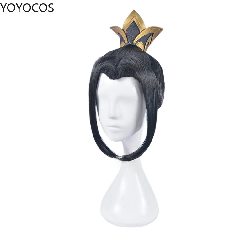 

YOYOCOS Game LOL Legend of Jade Sword Ruiwen Wig Cosplay Handsome Black Short Hair Halloween Party Heat Resistant Synthetic New