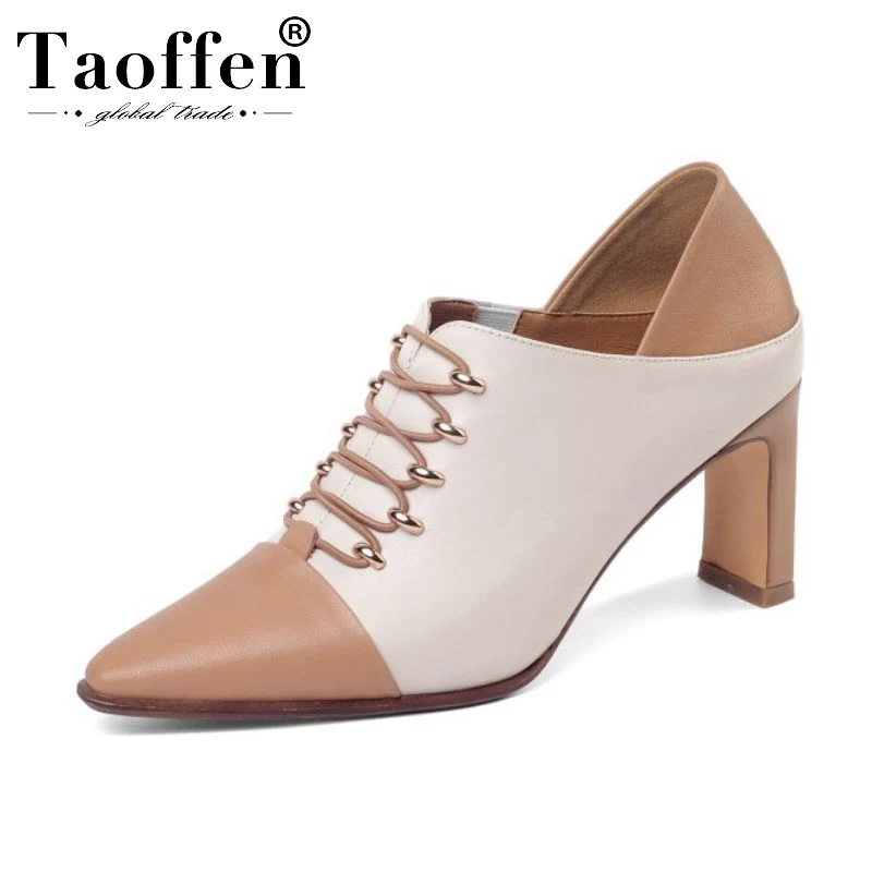Женские Классические офисные туфли Taoffen праздничные лодочки из натуральной кожи