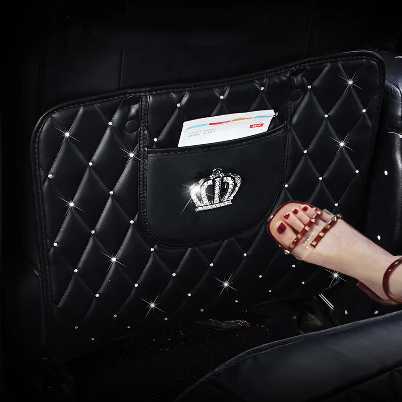 Кожаный чехол на заднее сиденье автомобиля антиклик коврик для хранения карт