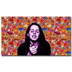 Лана Дель Рей психоделическая футболка Шелковый постер декоративная стена краска 24x36inch