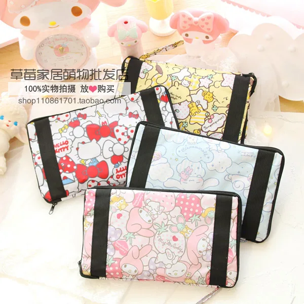 Мультфильм женщин hello kitty My Melody Марка oroll собака Марка pom-Pom Purin портативная складная сумка для багажа дорожные сумки Сумка-тележка