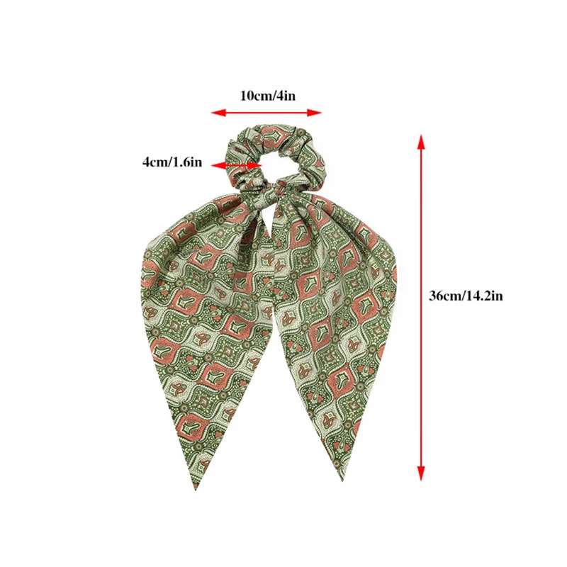 

Floral Print Scrunchies Cashew Flowers Tie-dye Hair Rope Elastic Hair Band Long Ribbon Ponytail Hair Scarf Korean Style Headwear