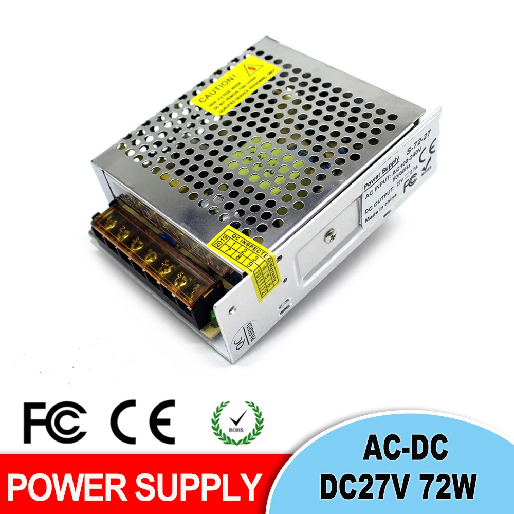 Переключатель питания DC27V 2.7A 72 Вт Светодиодный драйвер трансформаторный