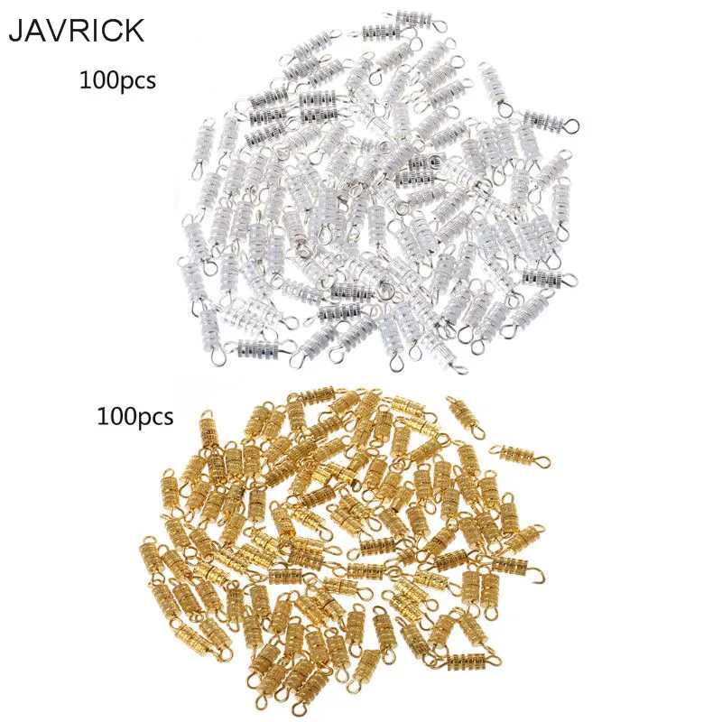 100 шт винт типа баррель из ожерелья с застежкой и браслета Разъемы DIY ювелирных