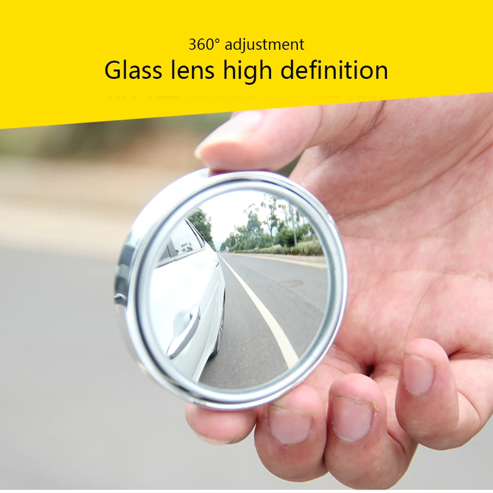 Зеркало заднего вида с поворотом нажимной на 360 градусов маленькое круглое