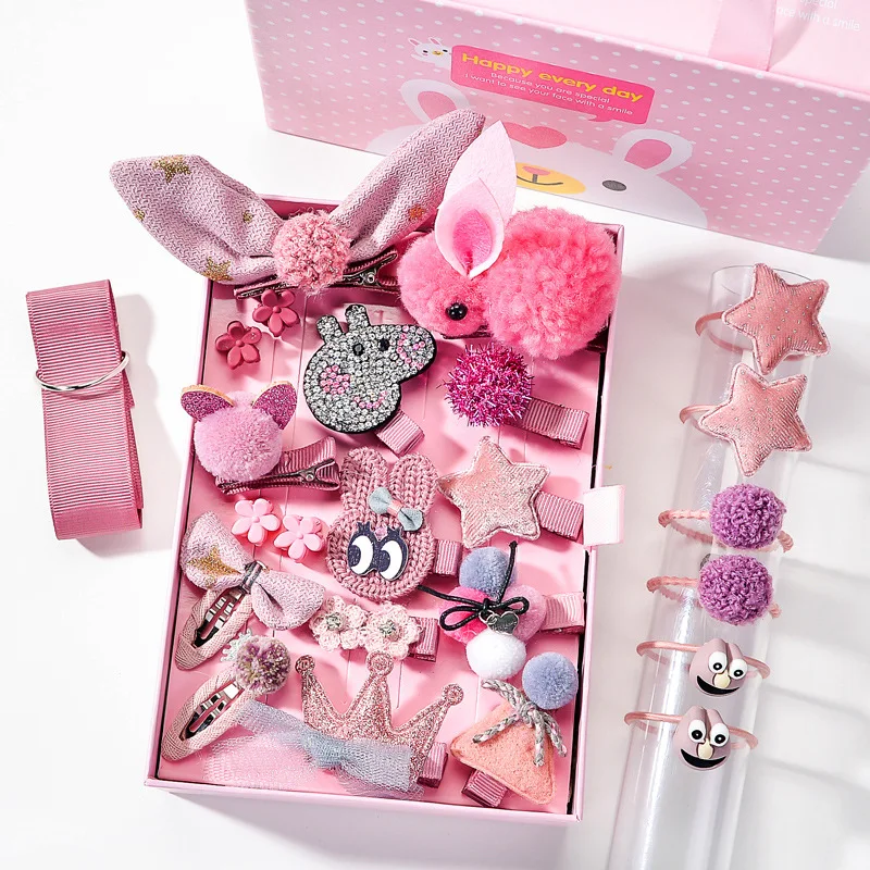 Весь набор hello kitty/аксессуары в виде мишки для девочек, эластичные резинки для волос, заколки для волос, заколки, ожерелье, серьги, детский подарок на день рождения