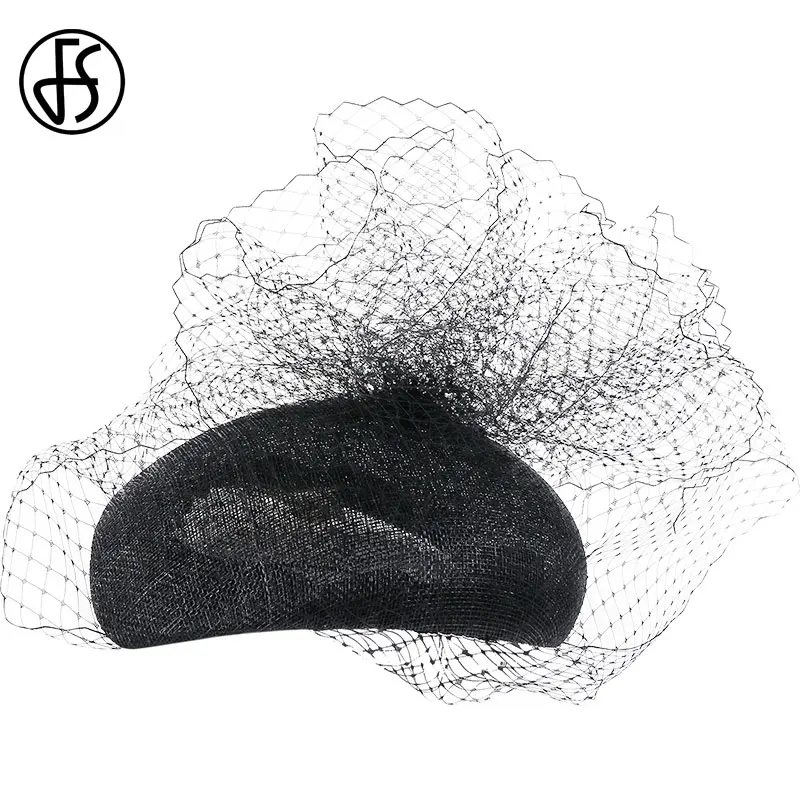 Шляпка-таблетка Женская FS элегантная винтажная шляпка-таблетка с вуалью в стиле