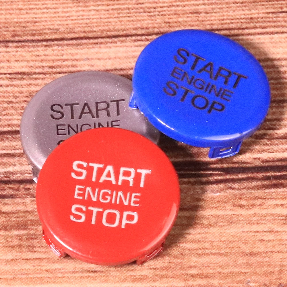 1X ABS сине-серебристая красная кнопка включения и остановки двигателя Накладка