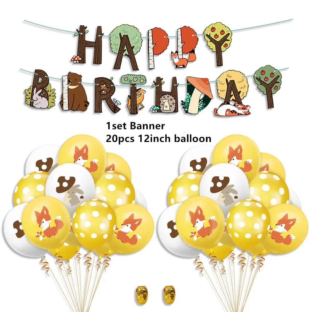 Воздушные шары из фольги в виде животного на свадьбу и день рождения лес тема