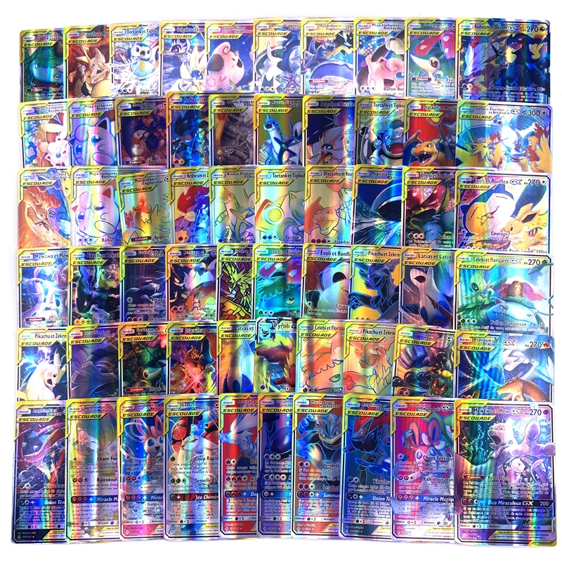 Покемоны карточные игрушки GX без повторения блестящая французская игра