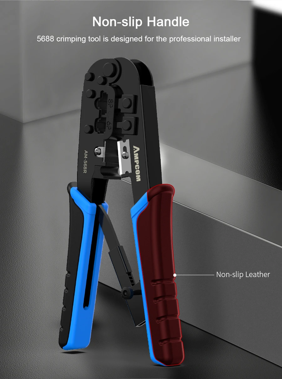 Ampcom rj45 щипцы RJ11 RJ45 обжимной инструмент сети Ethernet LAN Кабель Щипцы Резак для зачистки плоскогубцы для 6P 8 RJ-11/RJ-12 RJ-45