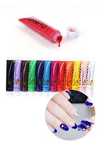 design 3d acrylic nail kit paint for uv gel tube nail art pen 12 colors nail polish false tips drawing 12pcsbox