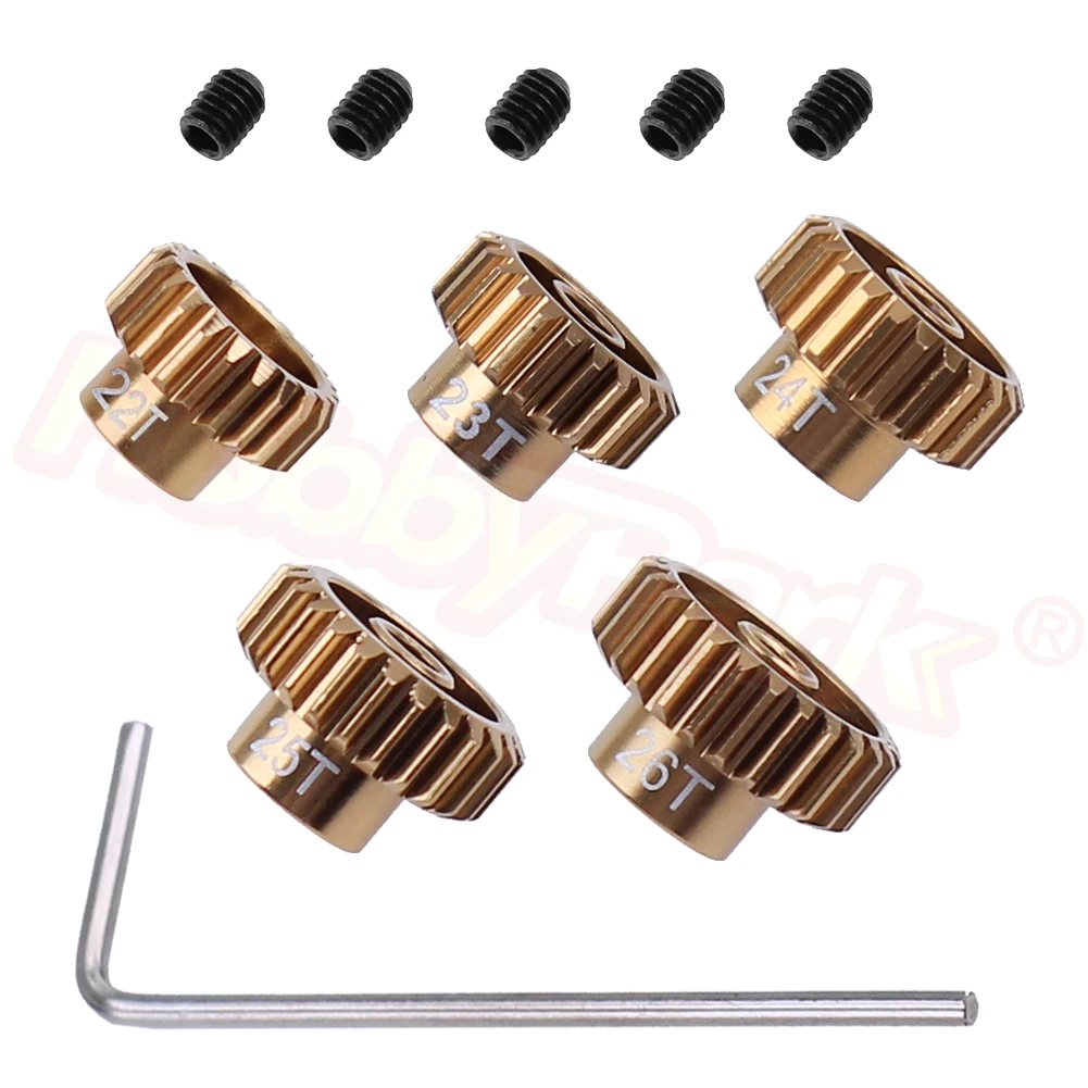 Комплект шестерней из алюминиевого сплава 7075 48P отверстие для вала 3 175 мм 22T 23T 24T 25T