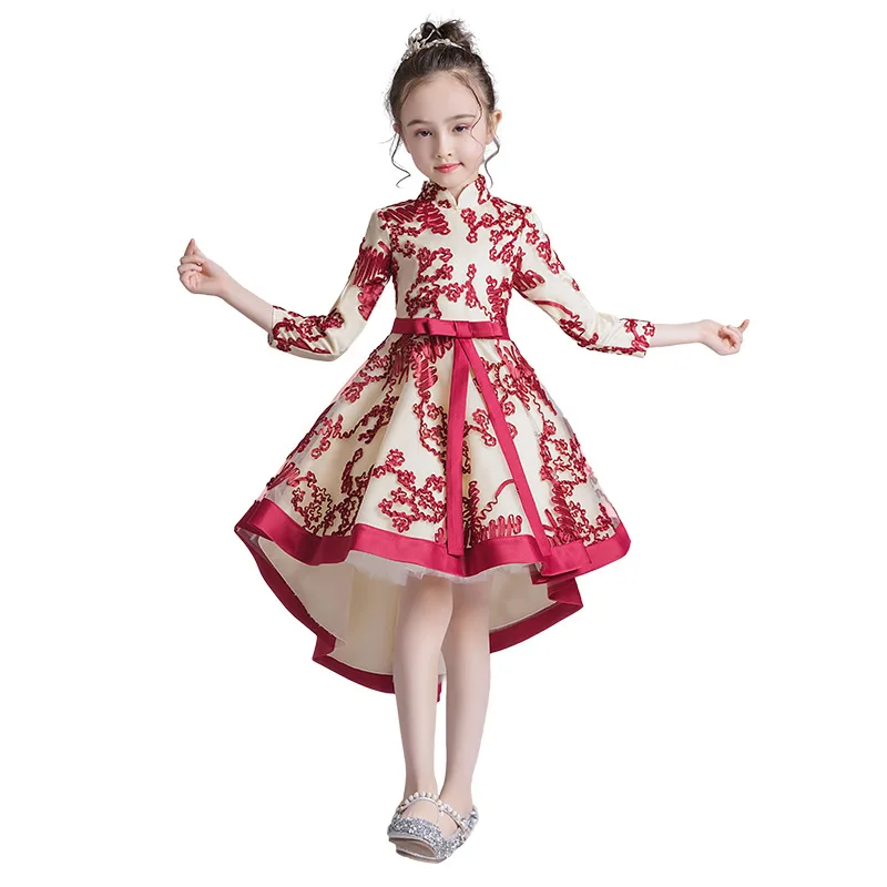 Вечерние официальное платье из тюли с цветочным узором для девочек свадебное дня