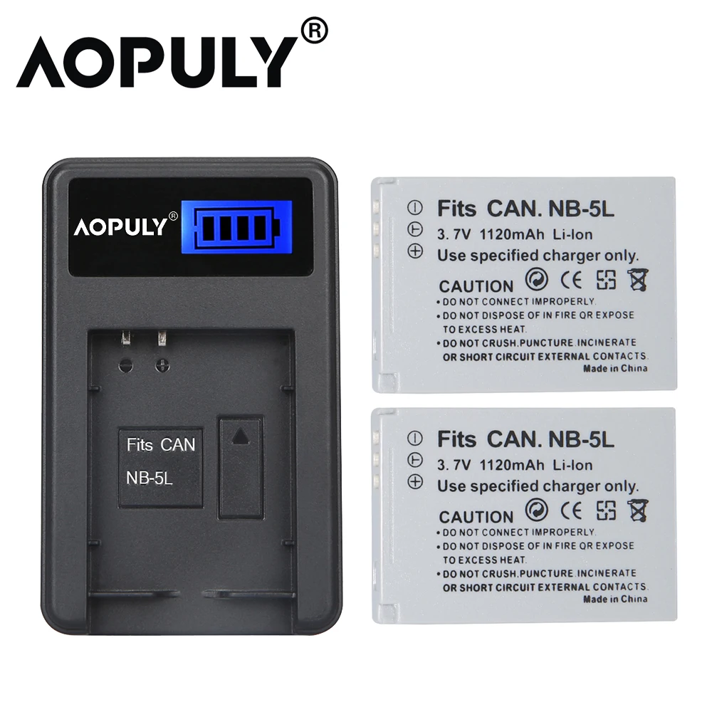 Аккумуляторная батарея AOPULY 3 шт. NB-5L NB 5L NB5L USB ЖК-зарядное устройство для камеры Canon