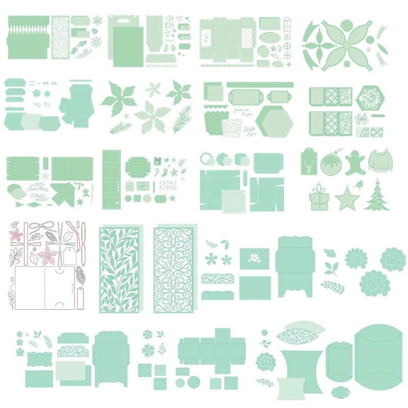 Цветочный венок Рождественская коробка трафареты для резки металла сделай сам