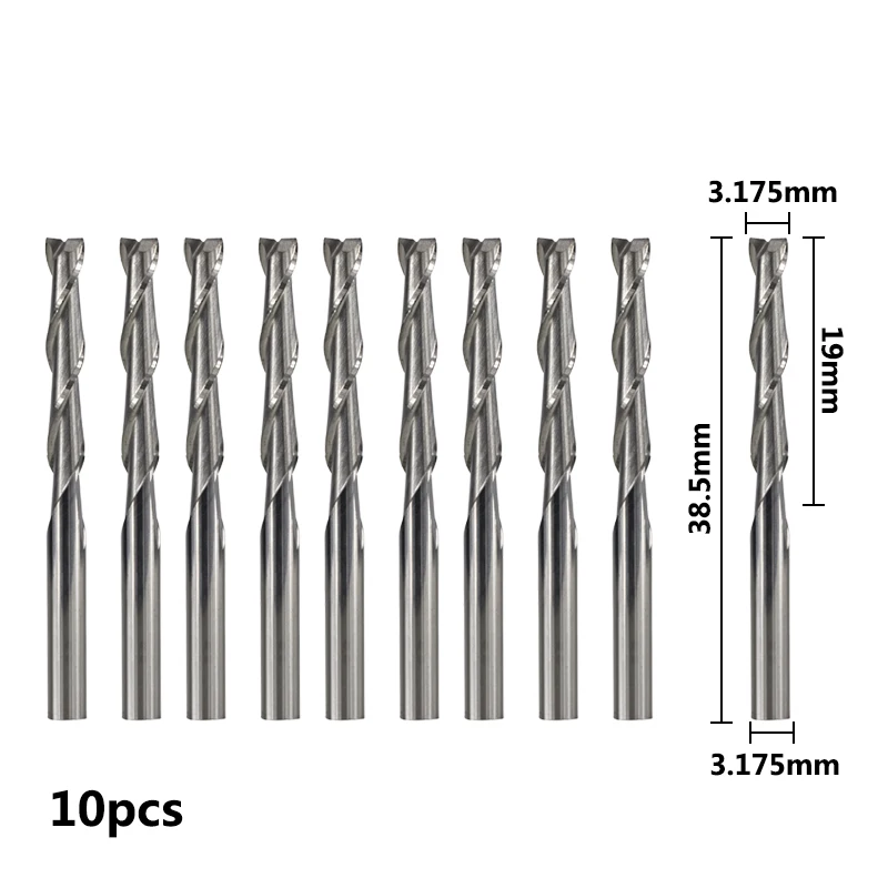 40 шт./компл. сферическая концевая фреза 2 канавки плоская Концевая 3 175 мм