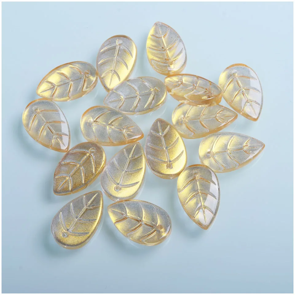 Новые хрустальные бусины в форме листьев для ювелирных изделий модные