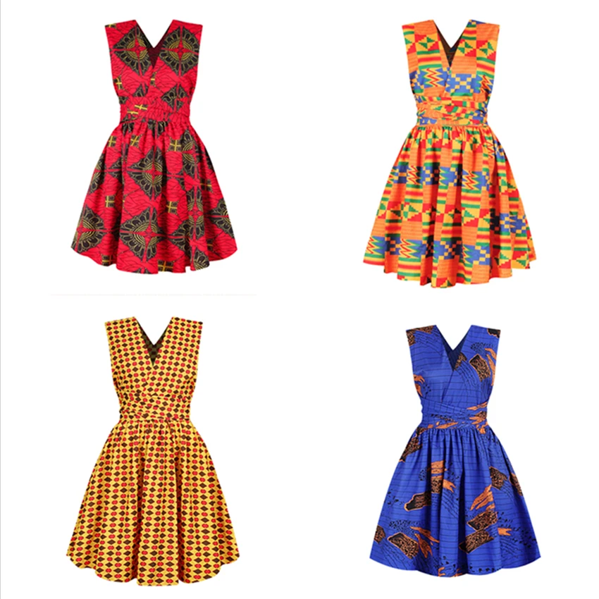 Африканские платья для женщин 2021 Макси короткое платье Дашики с принтом сделай