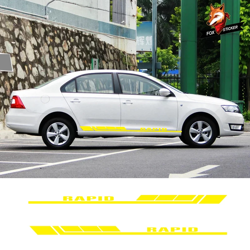 2 шт. Автомобильная длинная полоса боковая наклейка для кузова самодельная