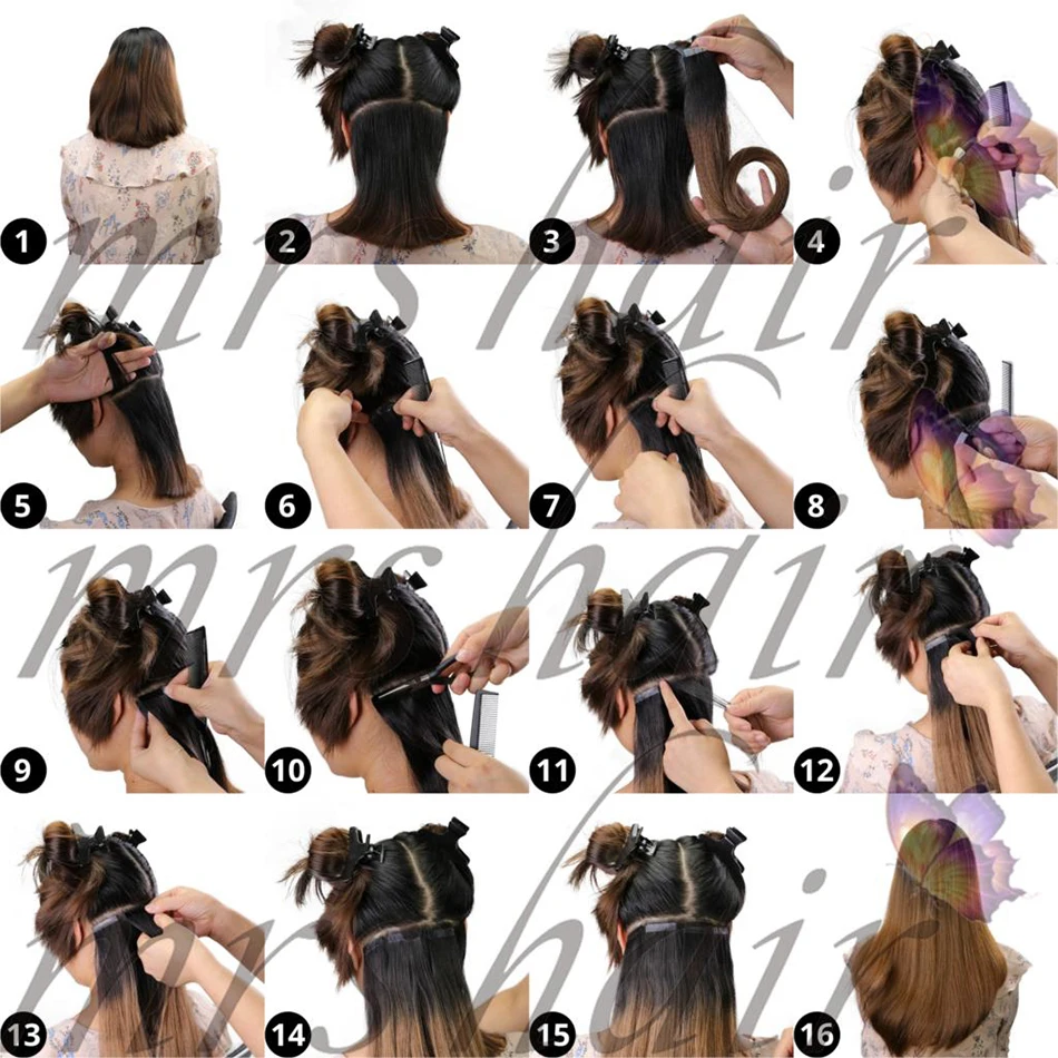 MRSHAIR, накладные волосы на двойной ленте, густые Человеческие волосы Remy, прямые, вплетенные на клейкой основе, бесшовные волосы блонд 1"-22"