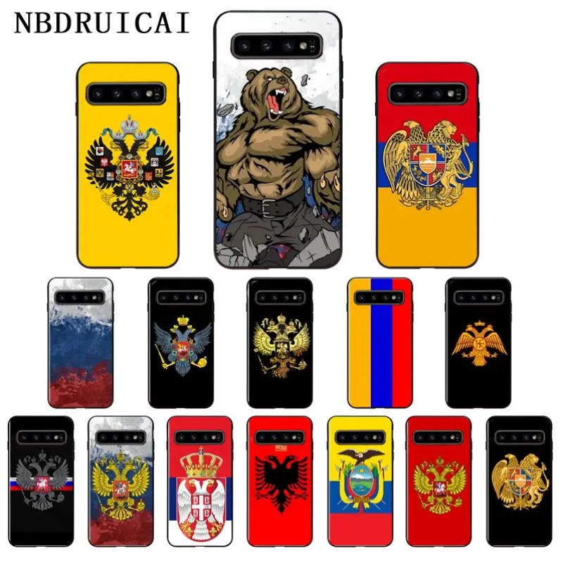 Мягкая силиконовая телефонная застежка NBDRUICAI с флагом албании для Samsung S9 plus S5 S6 edge