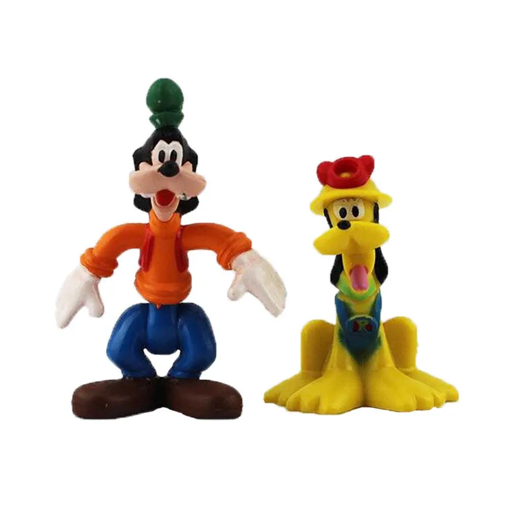 

6pcs/lot Disney Figure Toy Mickey Minnie Mouse Donald Daisy Duck Pluto Goofy PVC Action Figure Cartoon Model Doll Gift for Kids