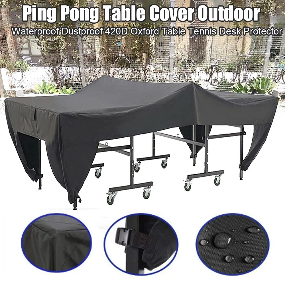 

Настольное покрытие для пинг-понга, водонепроницаемый пыленепроницаемый чехол для настольного тенниса 420D, Солнцезащитный чехол для настол...