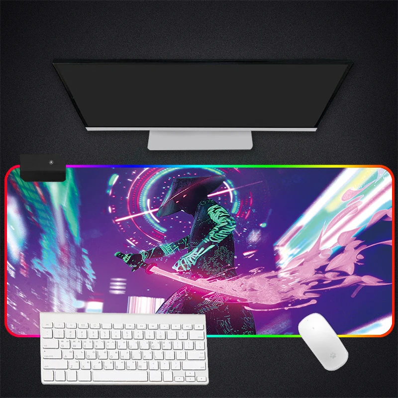 Аниме в стиле панк Gaming Keyboard RGB Мышь большой коврик для мыши Скорость Игры Геймер