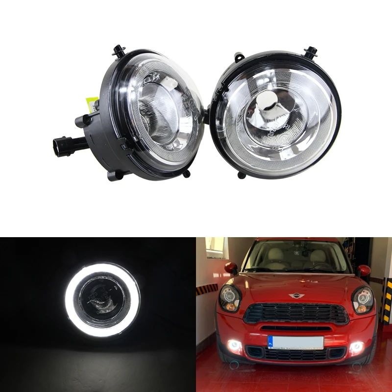 Точная посадка для Mini Cooper Halo светодиодный дневные ходовые огни DRL для вождения противотуманных фар комплект для сборки автомобиля Стайлинг авто светодиодный дневной свет