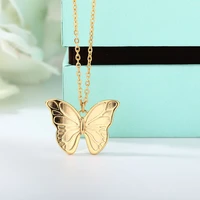 butterfly necklace chain necklace stainless steel collar aesthetic choker necklaces for women chrismas jewelry gift on sale
