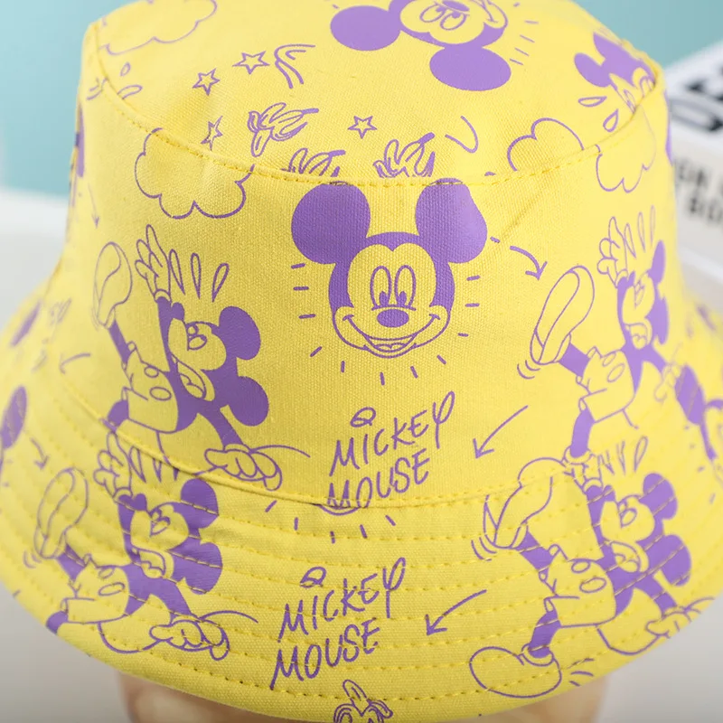 

1-3 Years Old Disney Mickey Cartoon Double-sided Bucket Hat Can Wear Outdoor Children's Sun Hat Panama Gorros