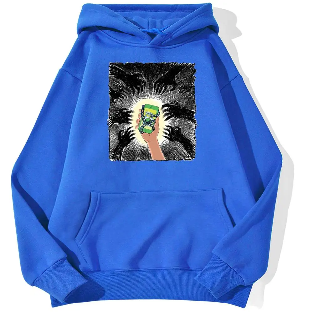 Мобильный телефон креативный принт толстовка с капюшоном женская уличная