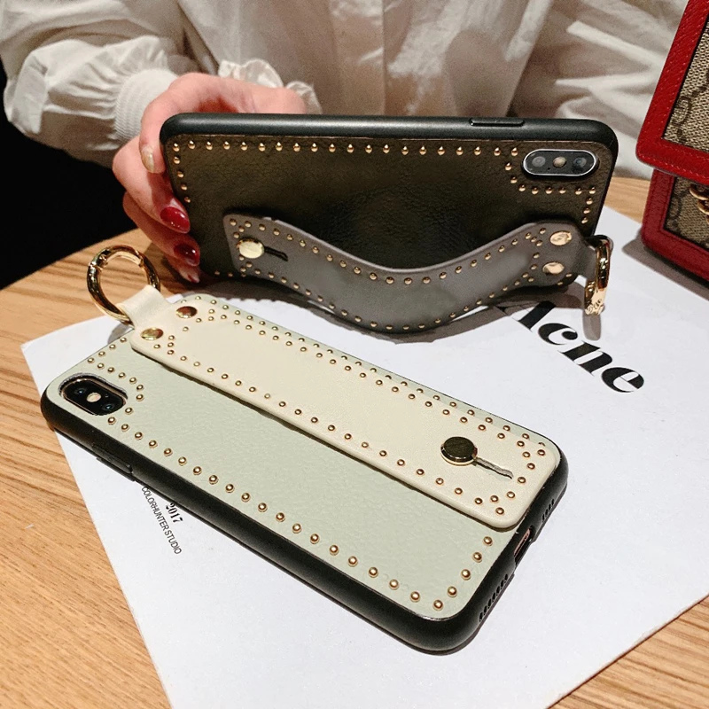 SYCASE модный портативный кожаный чехол для телефона samsung S8 S9 S10 Plus S10E, защитный чехол на запястье