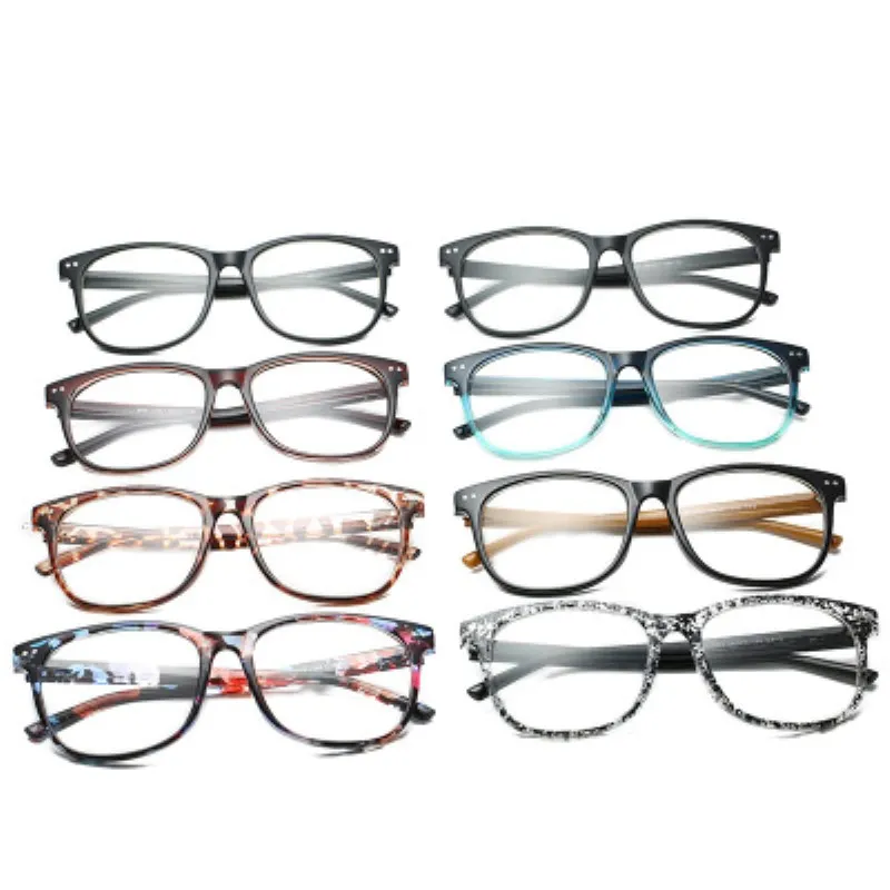 

Retro Color Ladies Fashion Large Full Frame Vintage Cat Eye Trendy Glasses Frame For Women Multiple Colour Flat Mirror