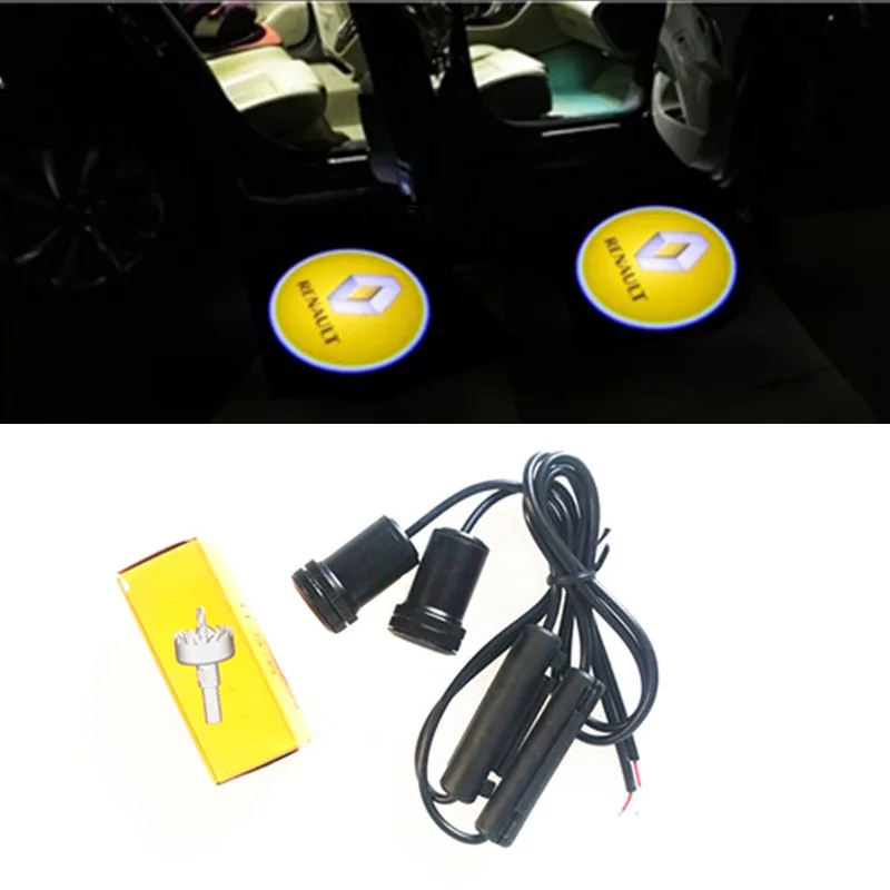 2 шт. проектор для дверей автомобиля с логотипом Shadow светильник Renault Duster Laguna Megane 3
