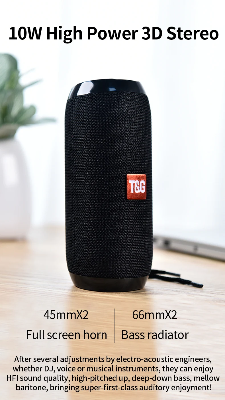 Портативный динамик беспроводной Bluetooth динамик s TG117 Саундбар Спорт на открытом воздухе водонепроницаемый Поддержка TF карты FM радио Aux вход