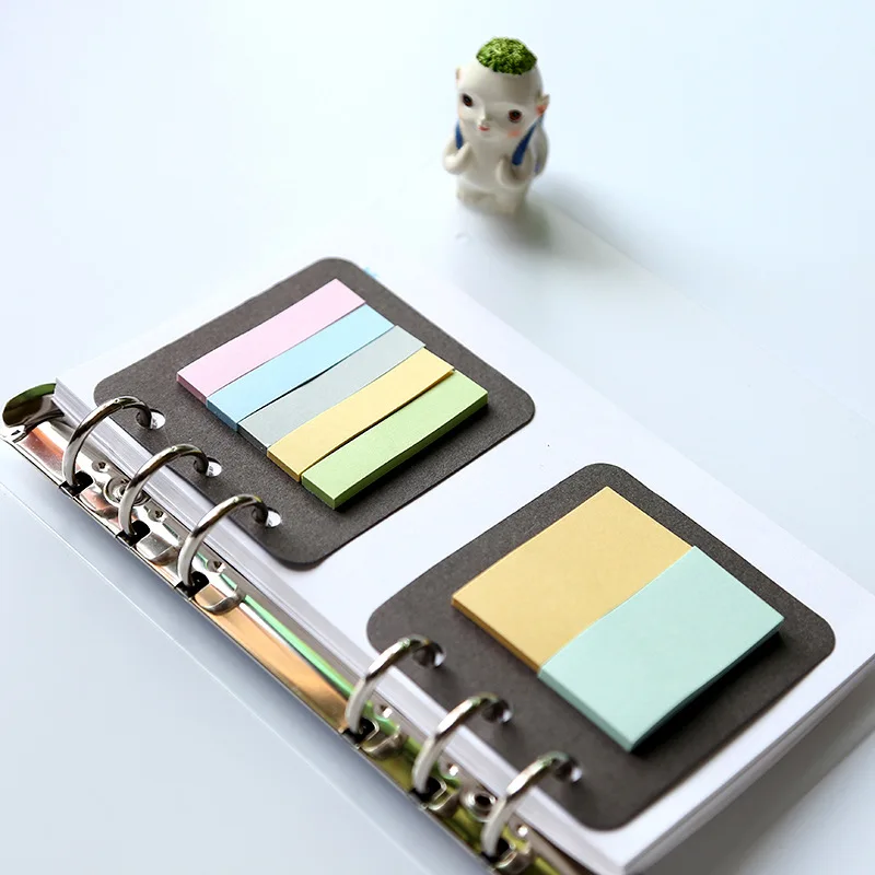 2 шт./упак. 6 отверстий папка планировщик A5A6 клейкие заметки ежедневник записная