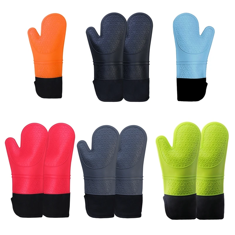 

Non-slip silicone gloves microwave oven anti-scald thermal insulation gloves heat resistant gloves oven mitts oven mitt
