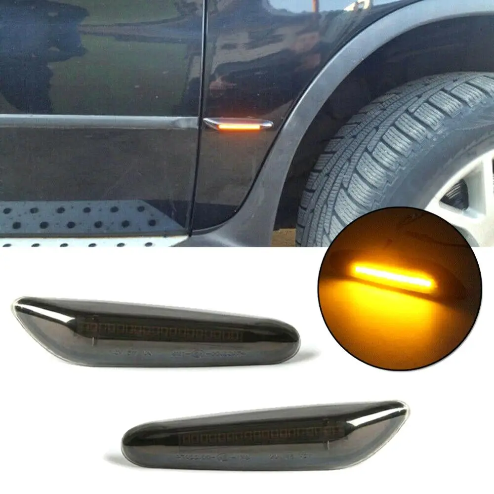 2 шт. динамические светодиодные боковые указатели поворота для BMW E90 E91 E92 E93 E46 E60