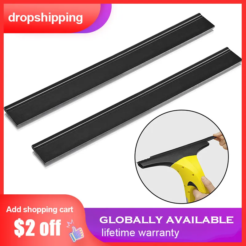 

2PCS 280/250/170MM WV60 Scraper Window Cleaner Replace For Karcher WV2 5 WV50 60 70 WV45 WV71 WV75 Plus Series WV Classic Rubber