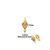 enamel colorful hot air balloon pendant is suitable for diy production of womens jewelry accessories