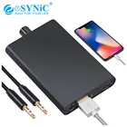 ESYNiC 16-300 HiFi усилитель для наушников Встроенный внешний аккумулятор с переключателем усиления басов Универсальная совместимость 3,5 мм AUX усилитель для наушников