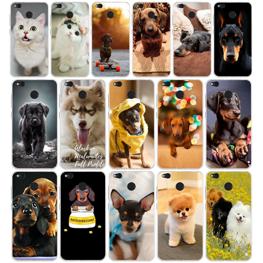 Милый Мягкий Силиконовый ТПУ чехол 46SD для телефона с таксой Doberman Dog xiaomi redmi 4A 4X note 4