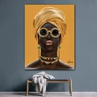 Черная девушка ювелирные изделия холст печать Африканское искусство женщины настенная живопись для гостиной стены художественные плакаты и принты настенные картины для декора