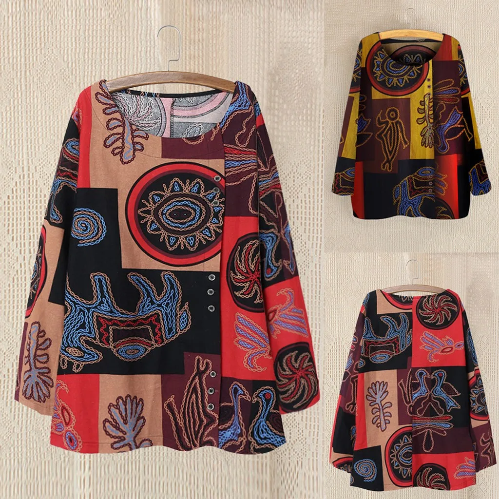 Бесплатная Страусиные Женские топы и блузки в национальном стиле с